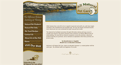 Desktop Screenshot of allnaturalpetcare.com